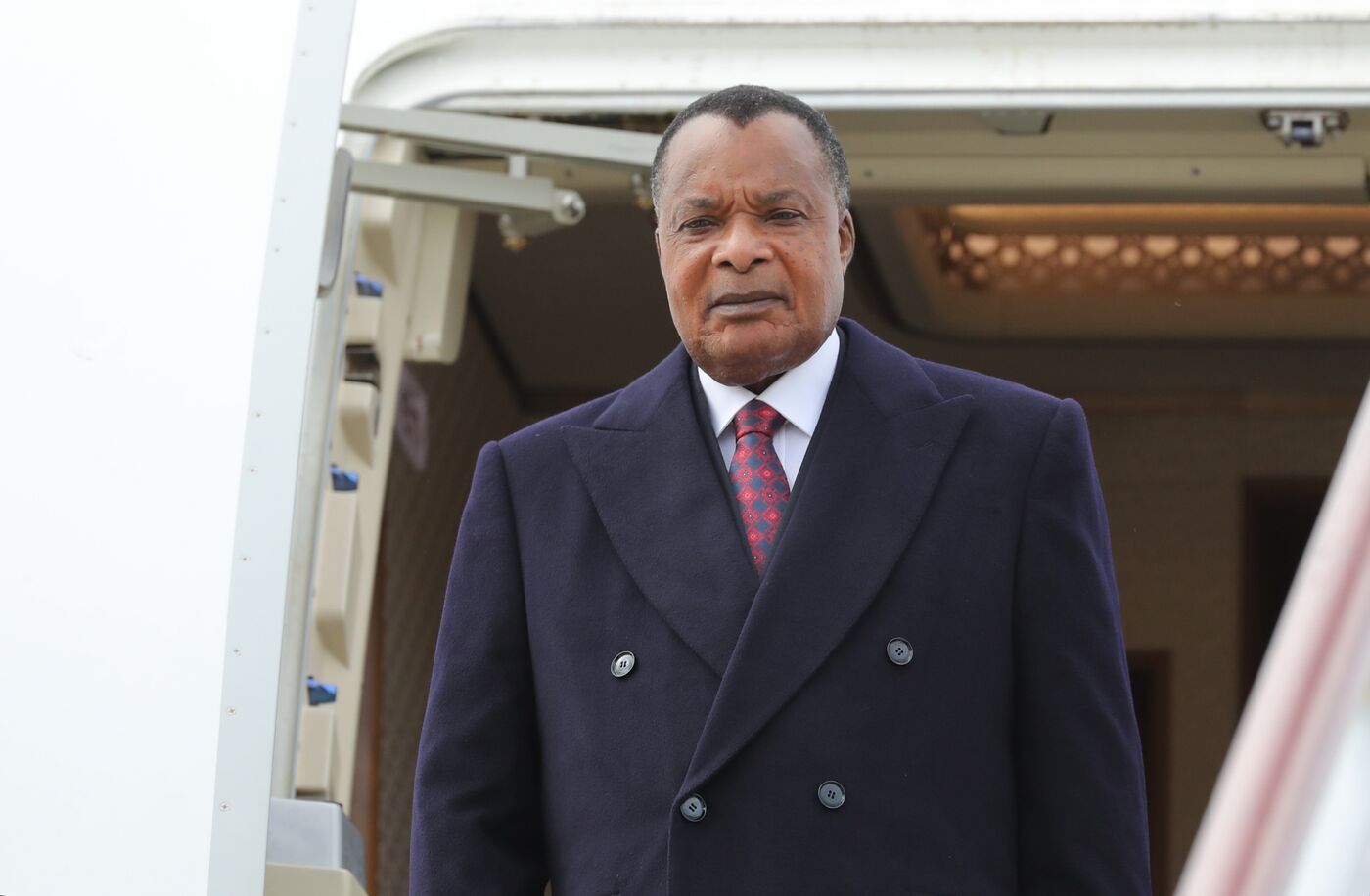 Прилет президента Республики Конго Дени Сассу-Нгессо в Москву для участия в праздновании 80-летия Победы