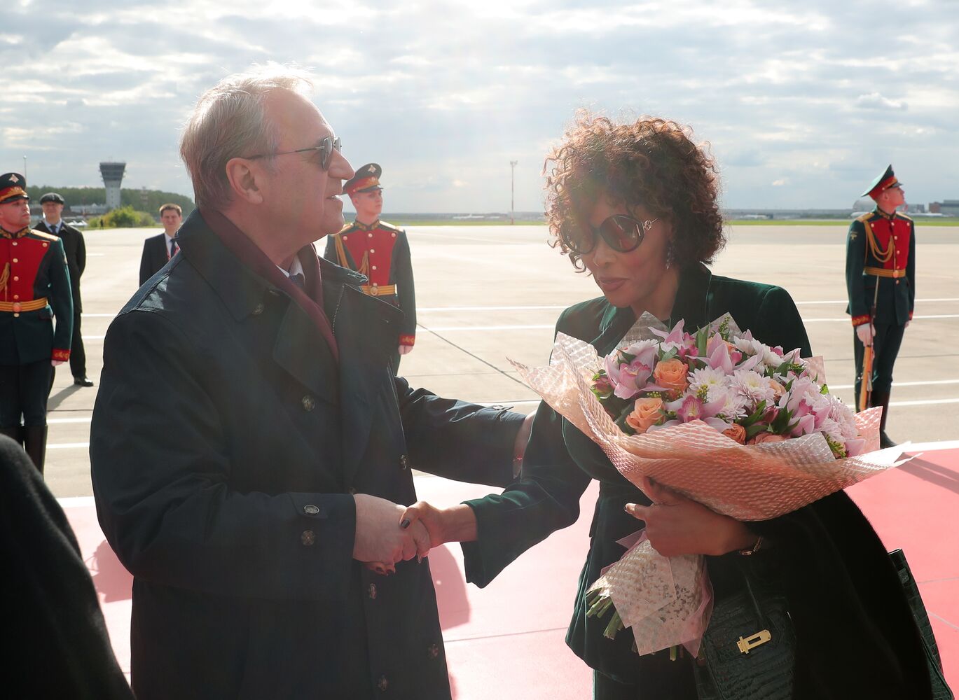 Прилет президента Республики Конго Дени Сассу-Нгессо в Москву для участия в праздновании 80-летия Победы