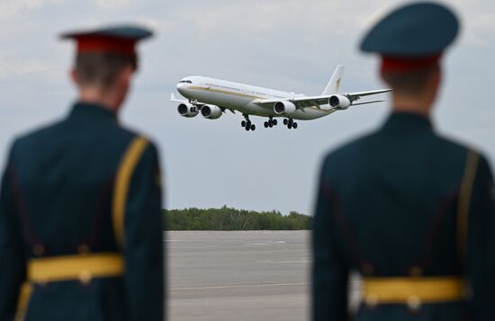 Прилет президента Республики Конго Дени Сассу-Нгессо в Москву для участия в праздновании 80-летия Победы