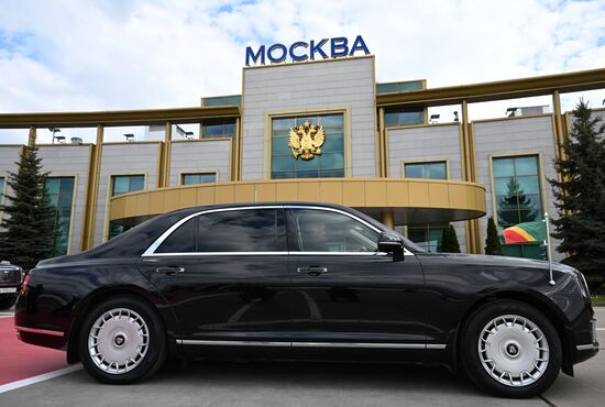 Прилет президента Республики Конго Дени Сассу-Нгессо в Москву для участия в праздновании 80-летия Победы