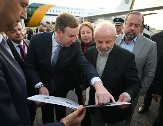 Прилет президента Бразилии Луиса Инасиу Лулы да Силвы в Москву для участия в праздновании 80-летия Победы