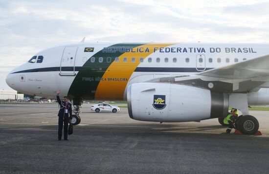 Прилет президента Бразилии Луиса Инасиу Лулы да Силвы в Москву для участия в праздновании 80-летия Победы