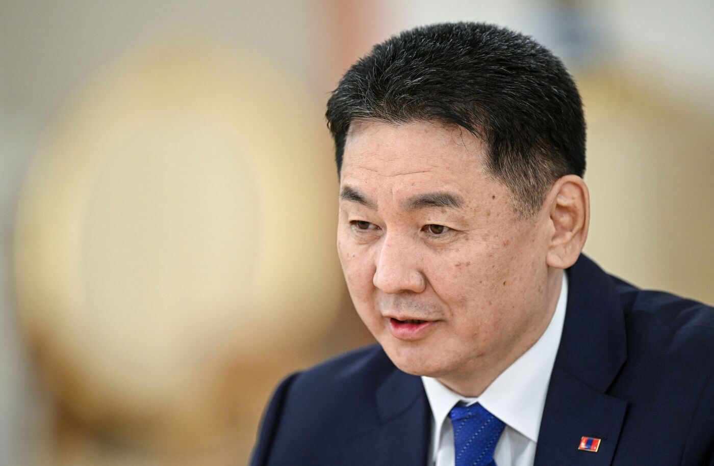 Встреча президента РФ В. Путина и президента Монголии У. Хурэлсуха