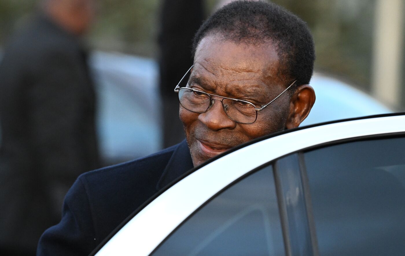 Прилет президента Республики Экваториальная Гвинея Теодоро Нгема Мбассо в Москву для участия в праздновании 80-летия Победы