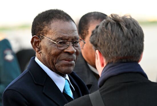 Прилет президента Республики Экваториальная Гвинея Теодоро Нгема Мбассо в Москву для участия в праздновании 80-летия Победы