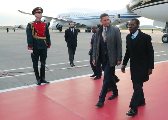 Прилет президента Республики Экваториальная Гвинея Теодоро Нгема Мбассо в Москву для участия в праздновании 80-летия Победы