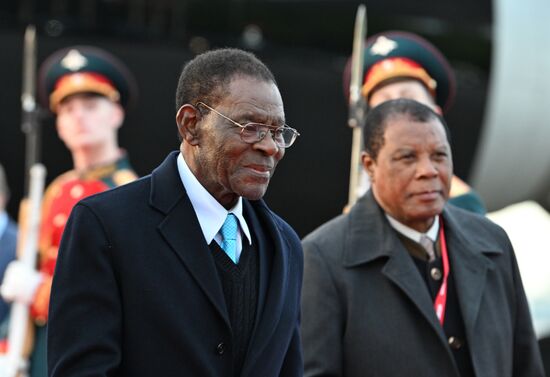 Прилет президента Республики Экваториальная Гвинея Теодоро Нгема Мбассо в Москву для участия в праздновании 80-летия Победы