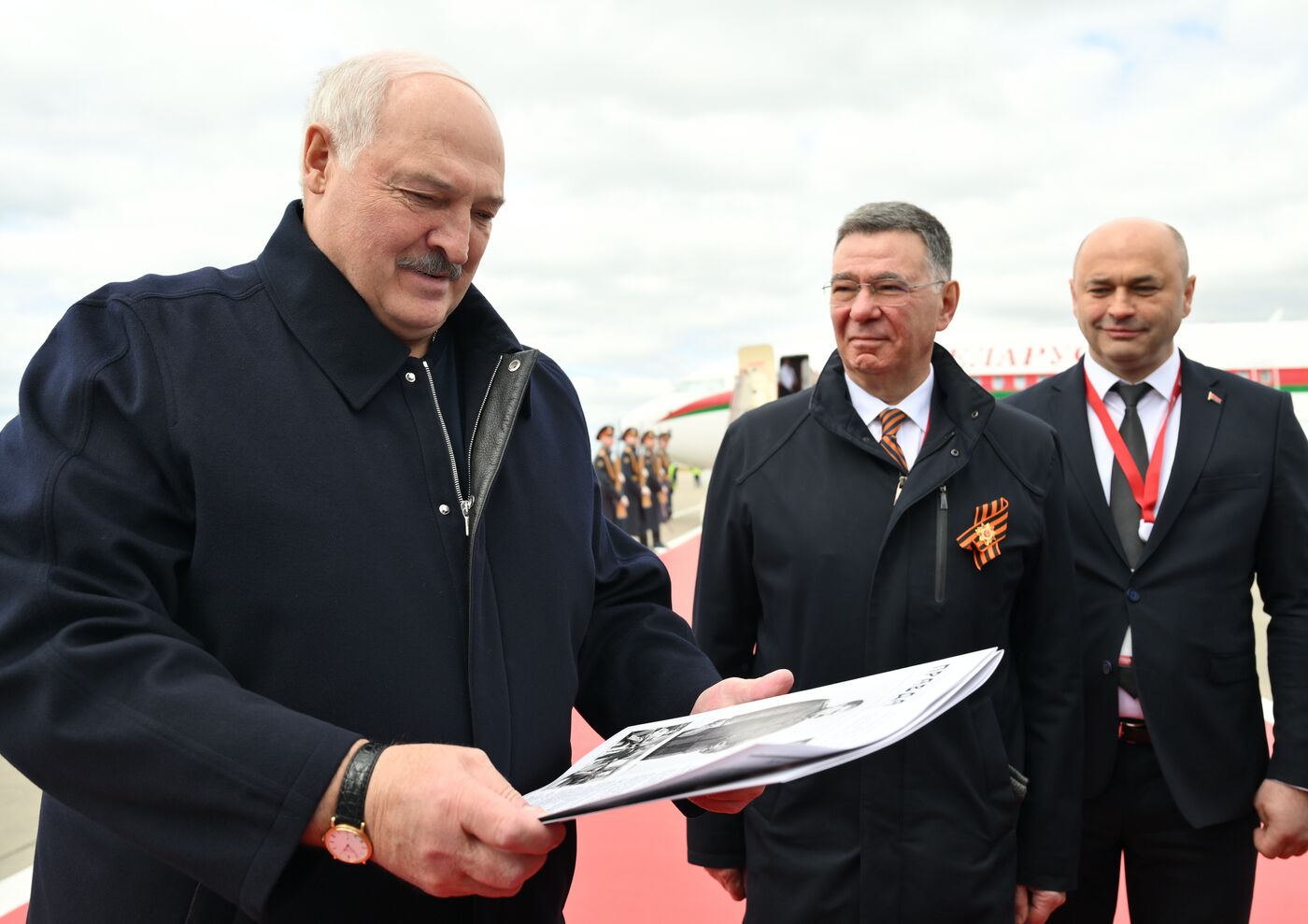 Прилет президента Белоруссии Александра Лукашенко в Москву для участия в праздновании 80-летия Победы