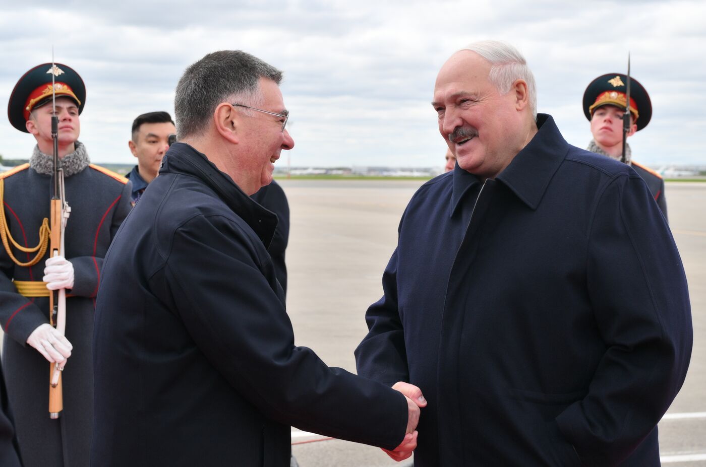 Прилет президента Белоруссии Александра Лукашенко в Москву для участия в праздновании 80-летия Победы