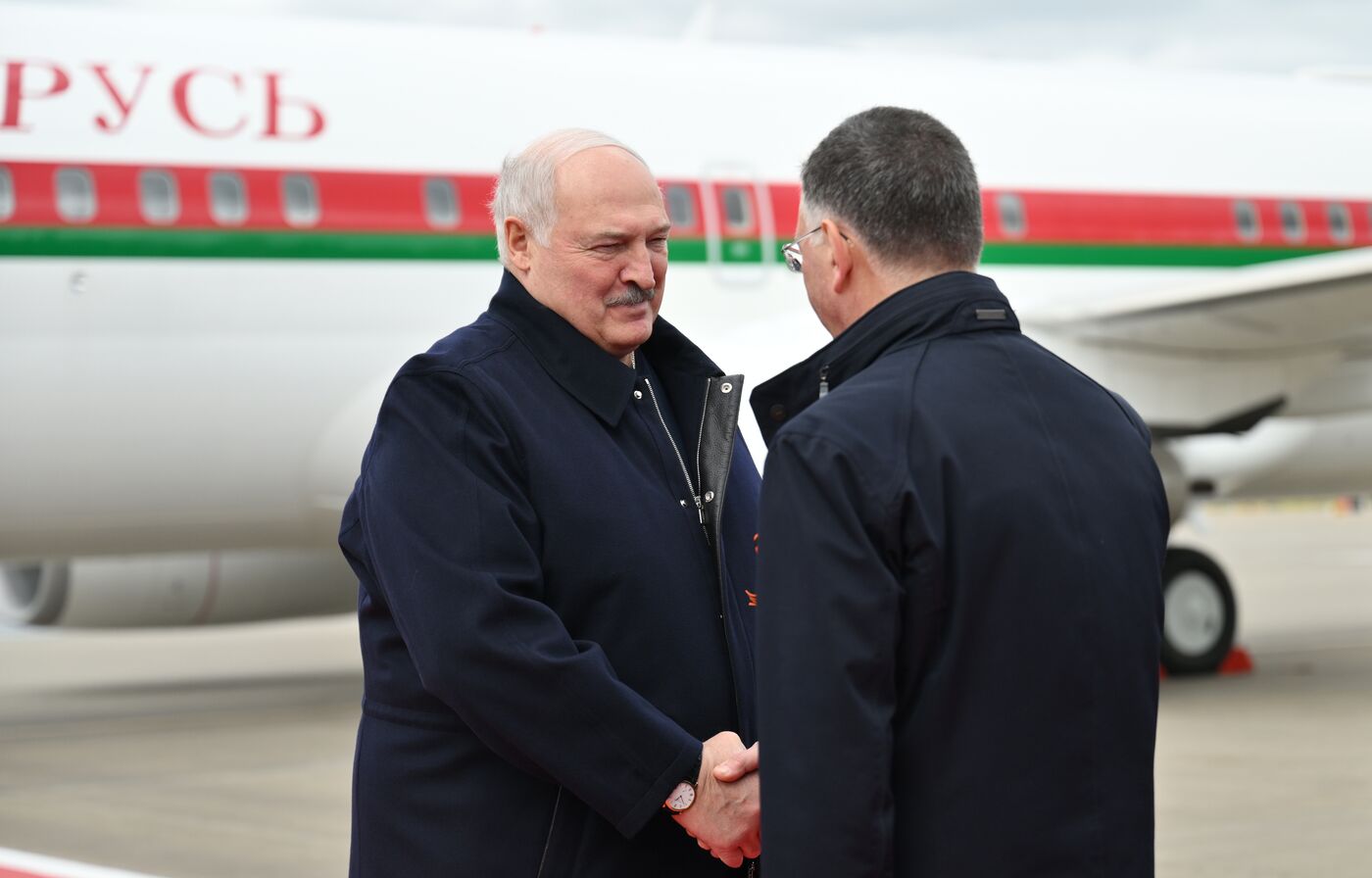 Прилет президента Белоруссии Александра Лукашенко в Москву для участия в праздновании 80-летия Победы