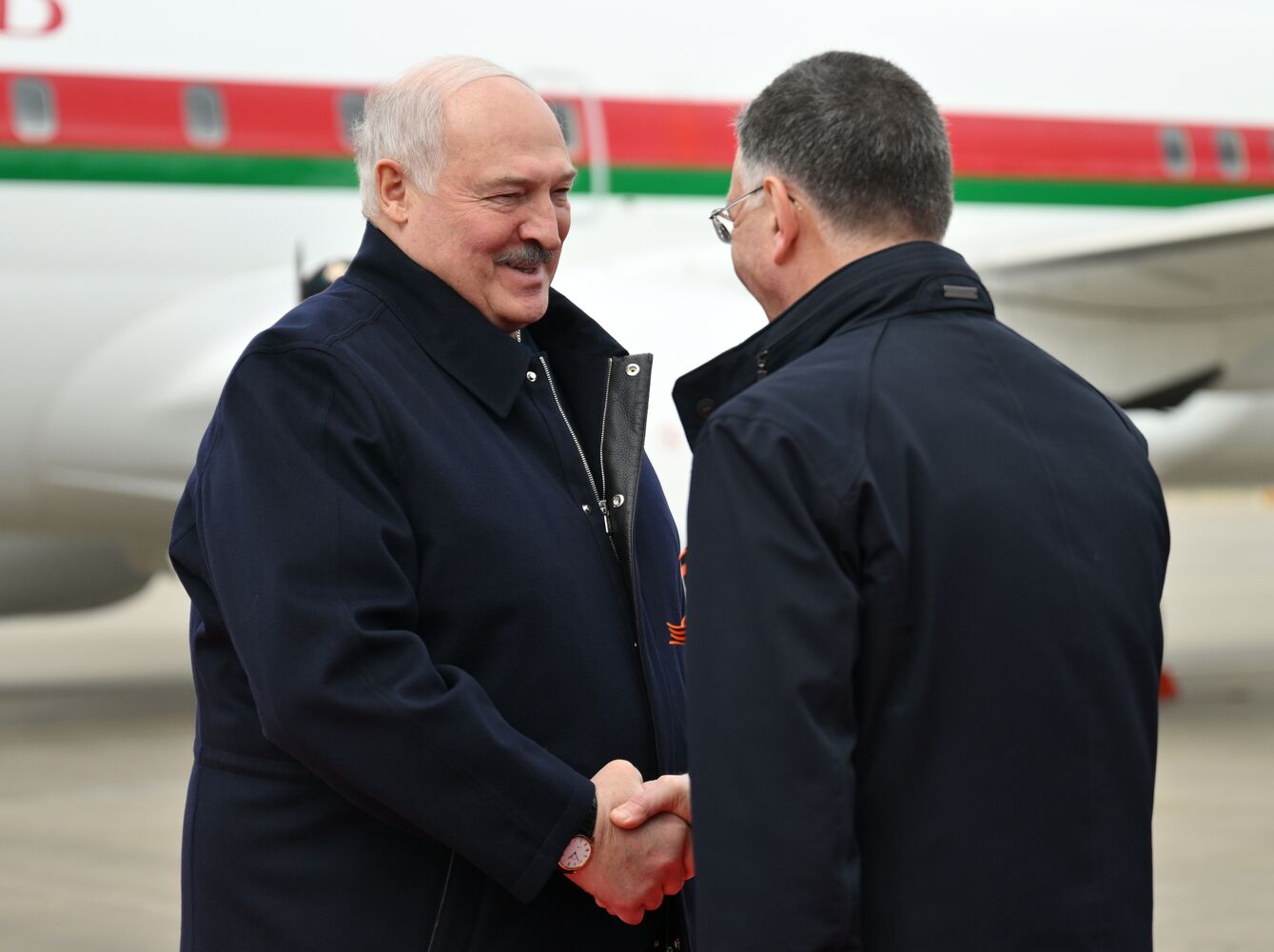 Прилет президента Белоруссии Александра Лукашенко в Москву для участия в праздновании 80-летия Победы