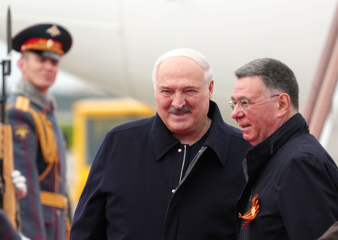 Прилет президента Белоруссии Александра Лукашенко в Москву для участия в праздновании 80-летия Победы