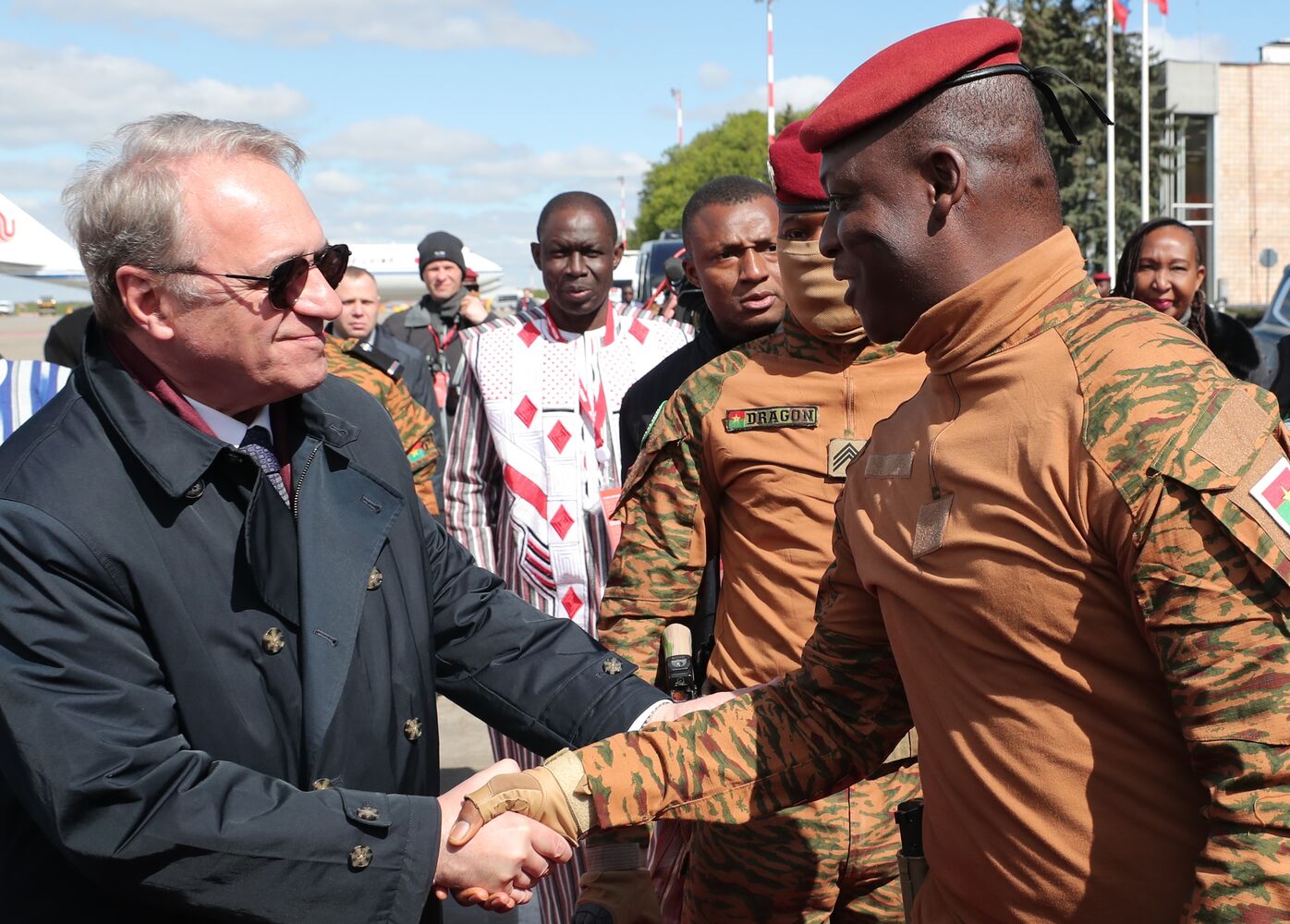 Прилет президента Буркина-Фасо Ибрагима Траоре в Москву для участия в праздновании 80-летия Победы