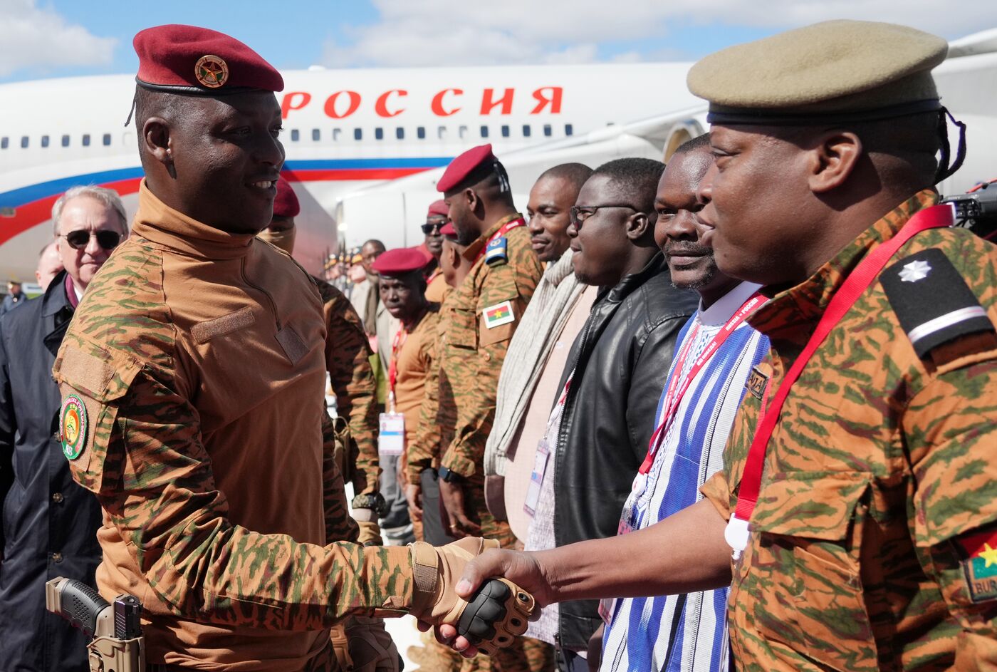 Прилет президента Буркина-Фасо Ибрагима Траоре в Москву для участия в праздновании 80-летия Победы