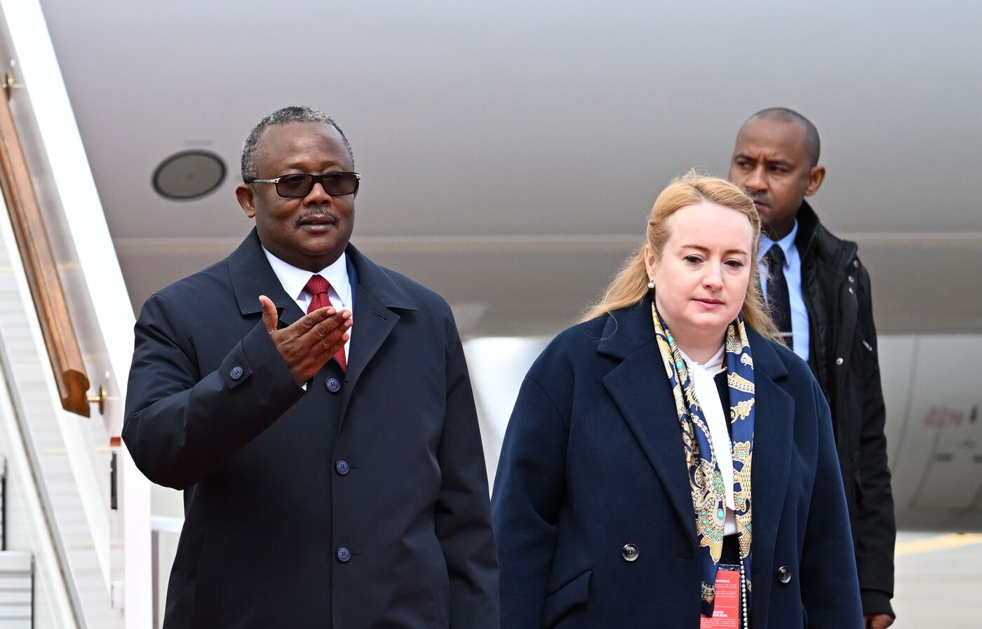 Прилет президента Республики Гвинея-Бисау Умару Сиссоку Эмбало в Москву для участия в праздновании 80-летия Победы