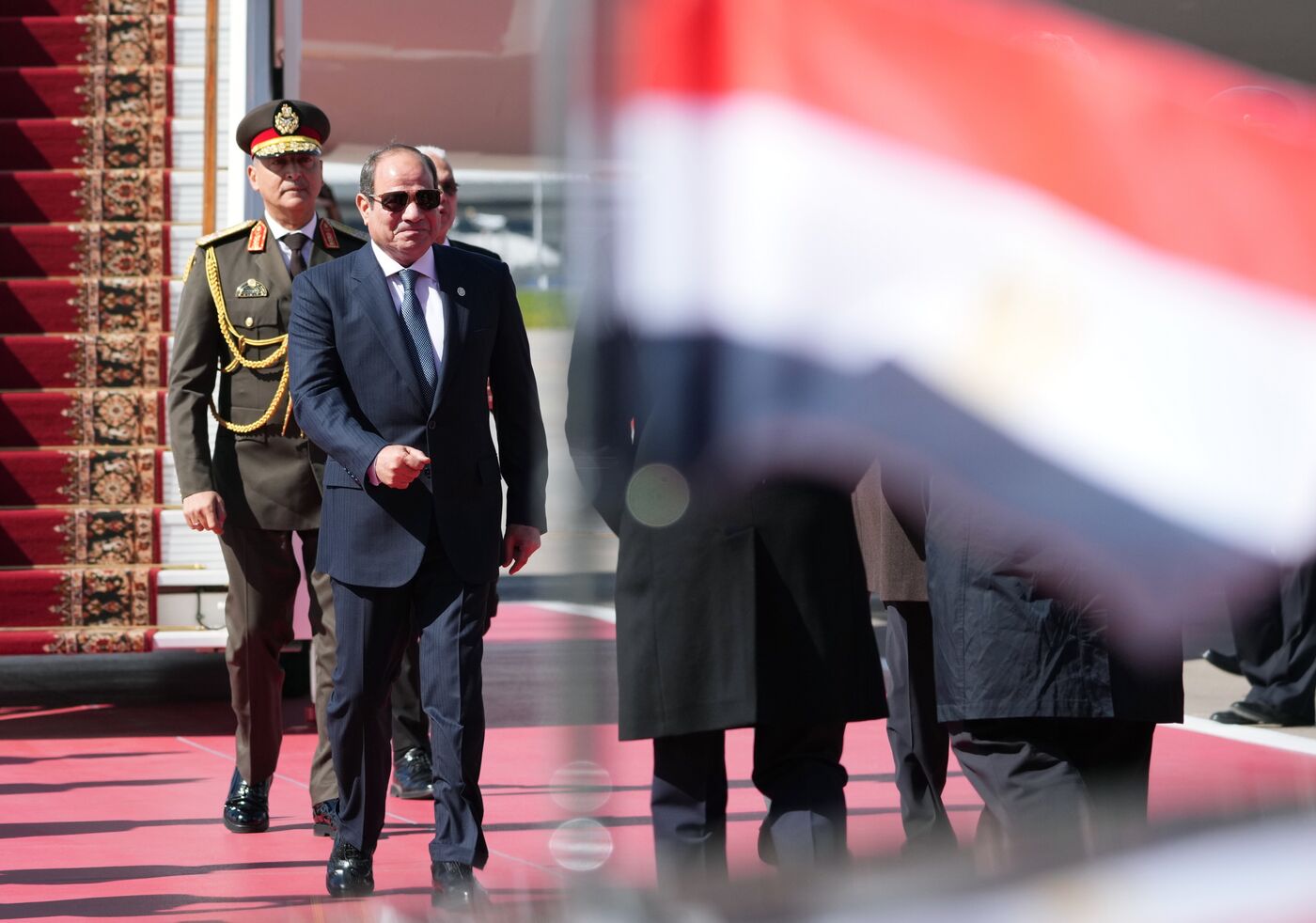 Прилет президента Арабской Республики Египет Абдель Фаттаха ас-Сиси в Москву для участия в праздновании 80-летия Победы