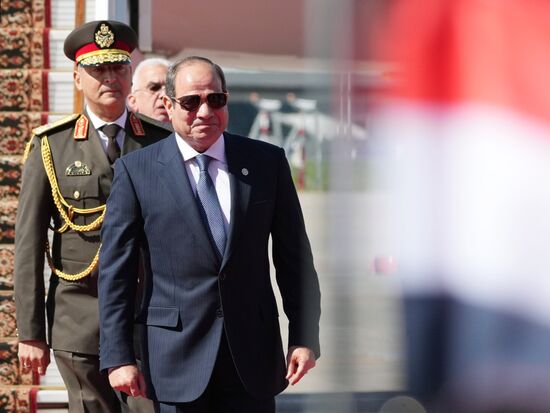 Прилет президента Арабской Республики Египет Абделя Фаттаха ас-Сиси в Москву для участия в праздновании 80-летия Победы