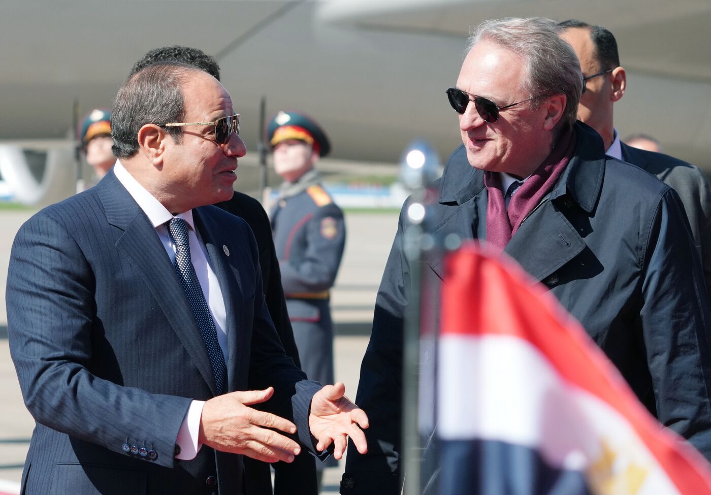 Прилет президента Арабской Республики Египет Абдель Фаттаха ас-Сиси в Москву для участия в праздновании 80-летия Победы