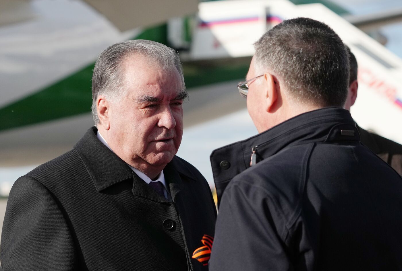 Прилет президента Таджикистана Эмомали Рахмона в Москву для участия в праздновании 80-летия Победы