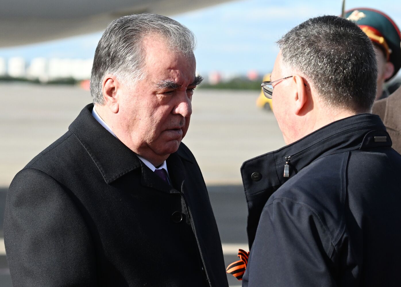 Прилет президента Таджикистана Эмомали Рахмона в Москву для участия в праздновании 80-летия Победы