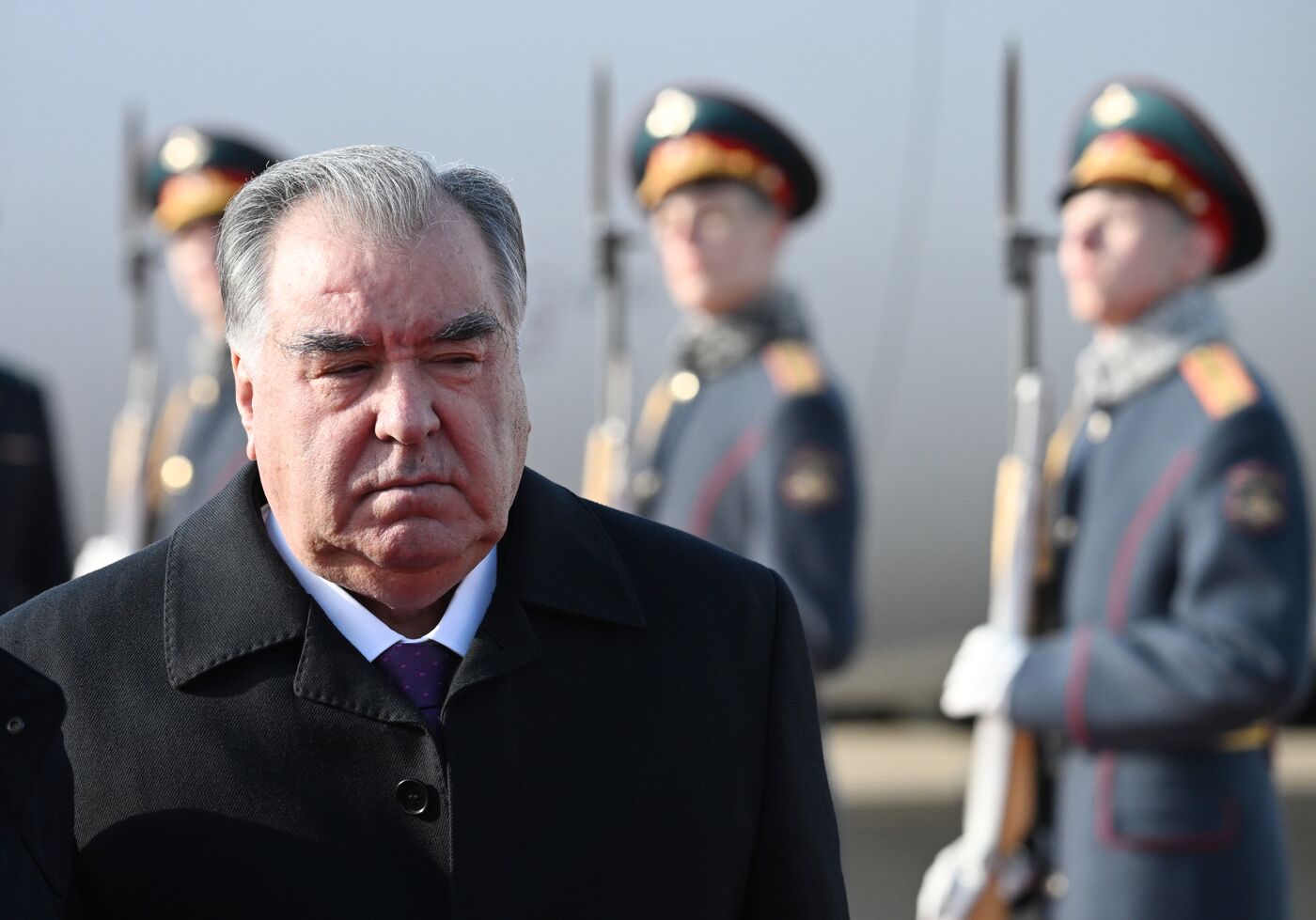 Прилет президента Таджикистана Эмомали Рахмона в Москву для участия в праздновании 80-летия Победы