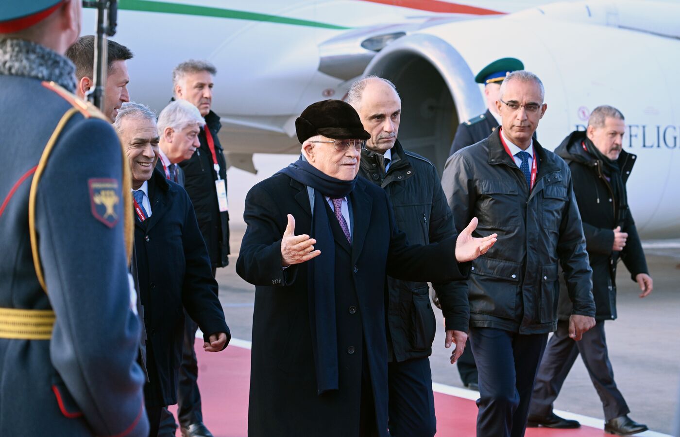 Прилет президента Палестины Махмуда Аббаса в Москву для участия в праздновании 80-летия Победы