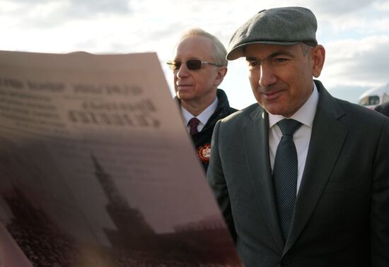 Прилет премьер-министра Республики Армения Никола Пашиняна в Москву для участия в праздновании 80-летия Победы