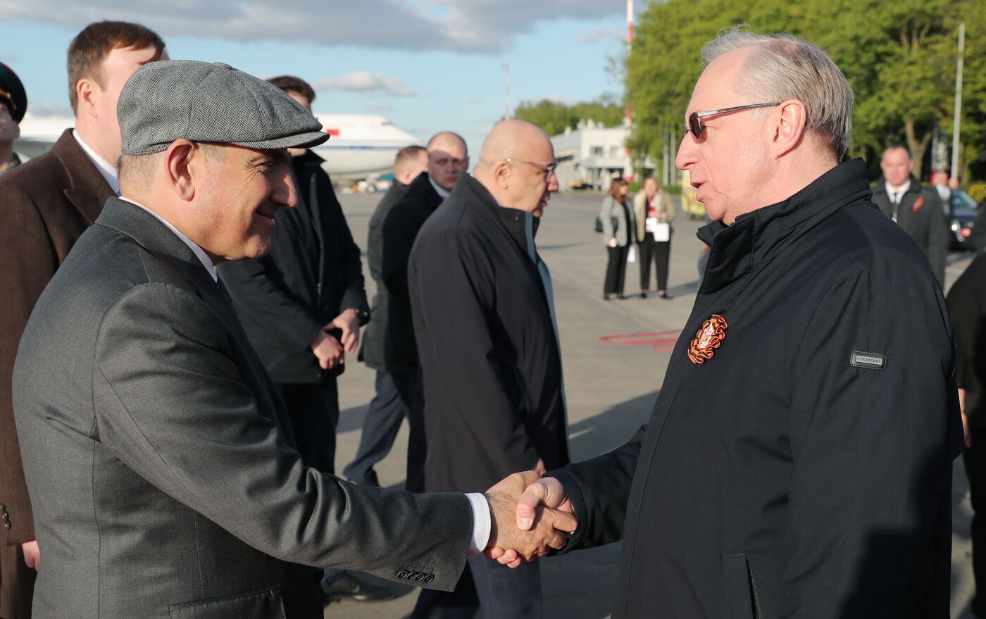 Прилет премьер-министра Республики Армения Никола Пашиняна в Москву для участия в праздновании 80-летия Победы