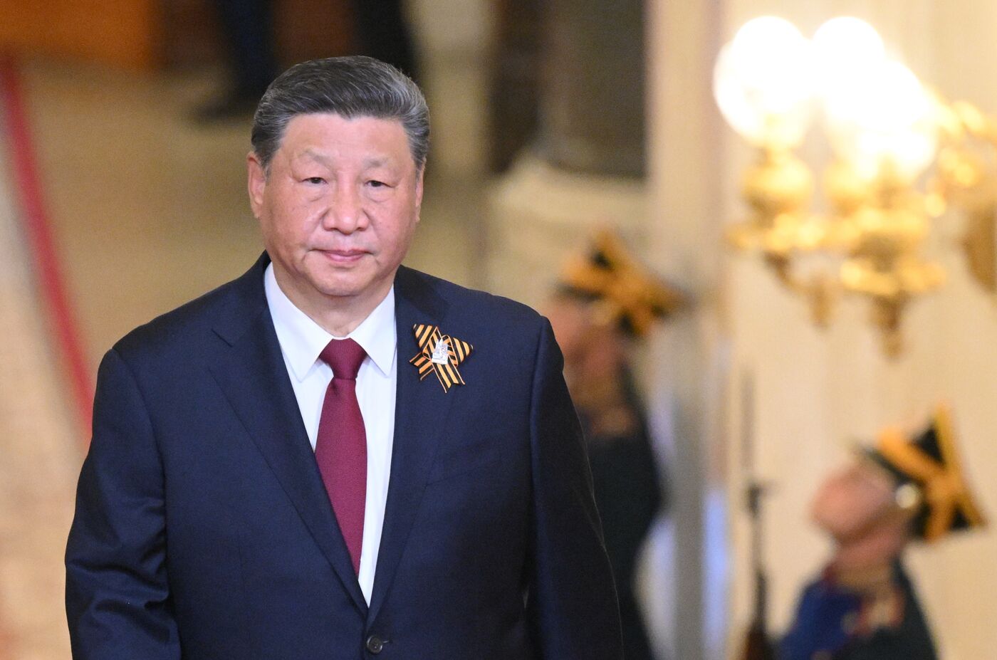 Прибытие глав иностранных делегаций в Кремль на праздничный концерт