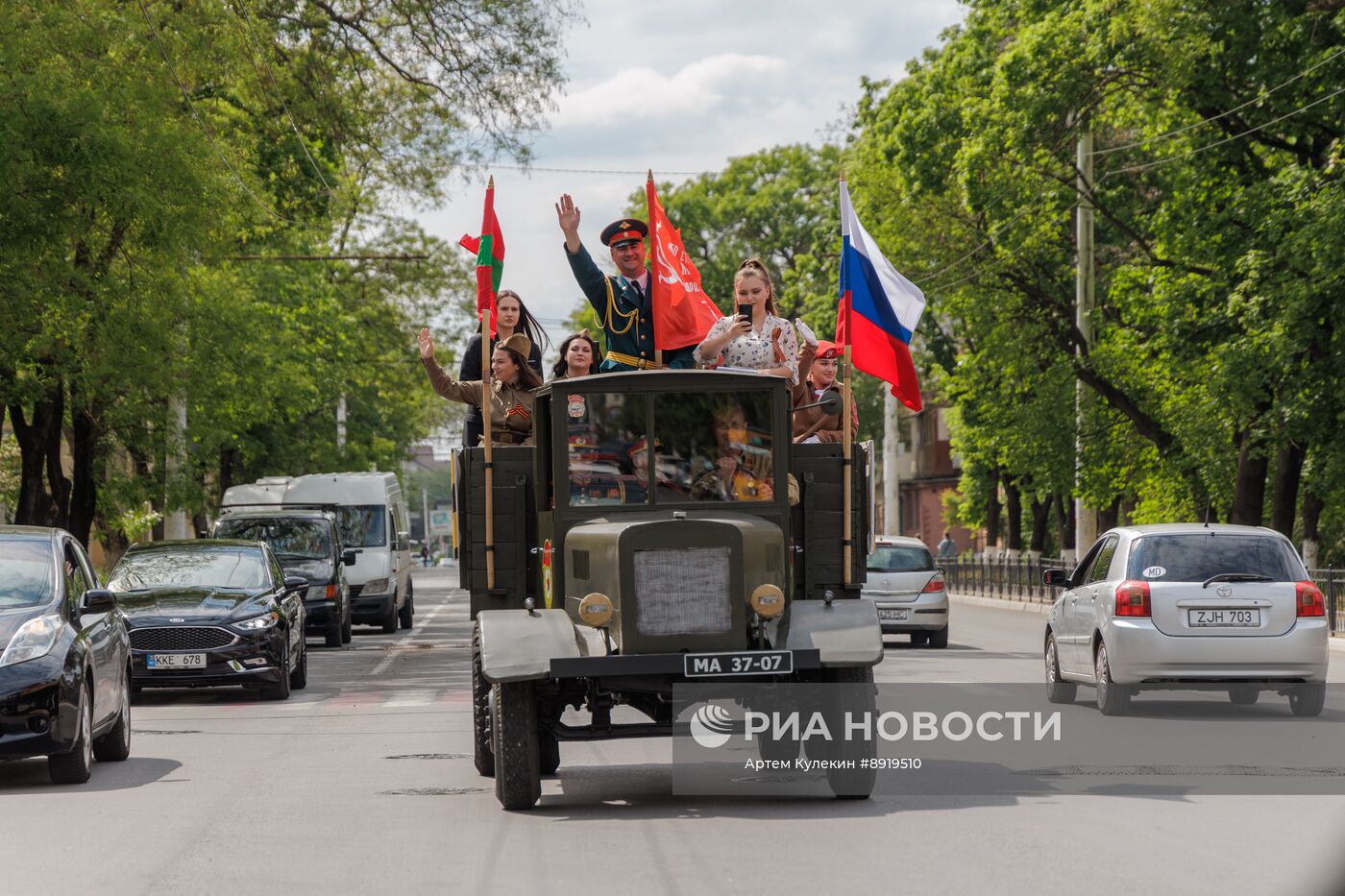 Поздравление ветеранов в Тирасполе с 80-летием Победы в ВОВ