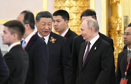 Обед от имени президента РФ для глав иностранных делегаций, прибывших на торжества по случаю празднования 80-летия Победы в ВОВ 