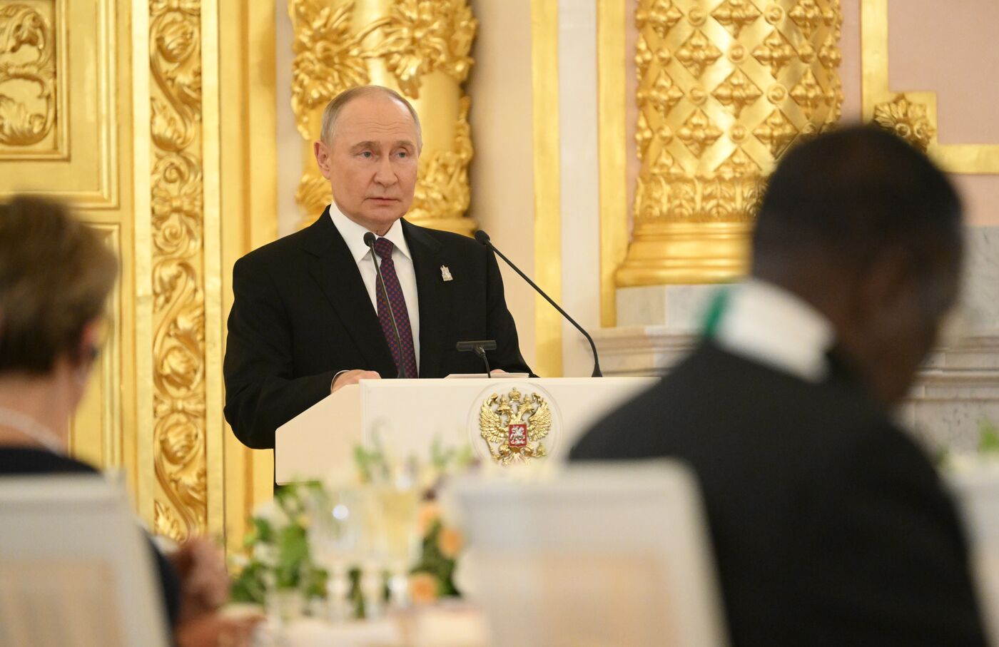 Обед от имени президента РФ для глав иностранных делегаций, прибывших на торжества по случаю празднования 80-летия Победы в ВОВ 