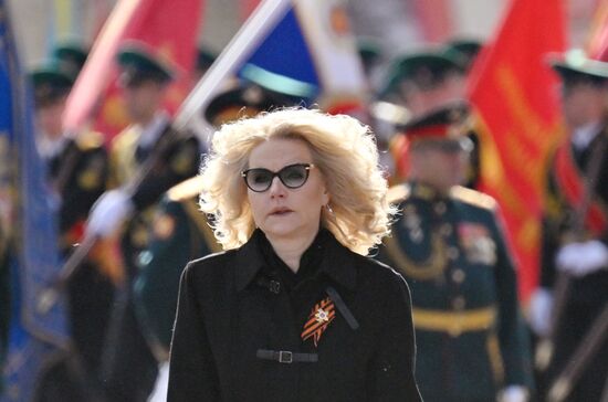 Заместитель председателя правительства РФ Татьяна Голикова на Красной площади в Москве перед началом военного парада, посвященного 80-летию Победы в Великой Отечественной войне. Место: Россия, Москва. Автор: Илья Питалев/РИА Новости. Официальные лица на военном параде в честь 80-летия Победы