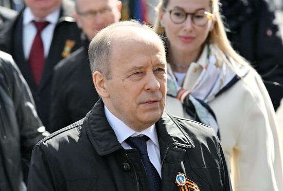 Директор Федеральной службы безопасности РФ Александр Бортников на Красной площади в Москве перед началом военного парада, посвященного 80-летию Победы в Великой Отечественной войне. Место: Россия, Москва. Автор: Илья Питалев/РИА Новости. Официальные лица на военном параде в честь 80-летия Победы