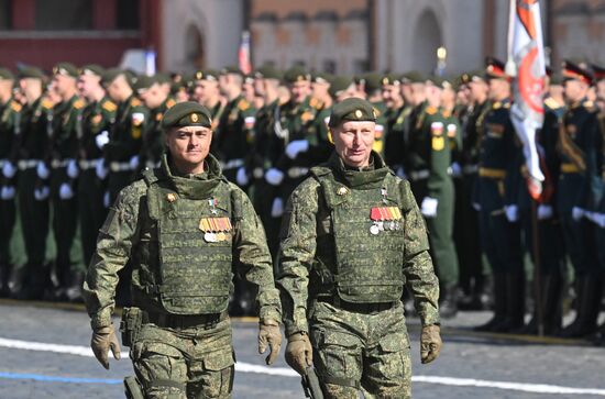 Участники СВО на Красной площади в Москве перед началом военного парада, посвященного 80-летию Победы в Великой Отечественной войне. Место: Россия, Москва. Автор: Илья Питалев/РИА Новости. Москва. Военный парад, посвященный 80-летию Победы в Великой Отечественной войне