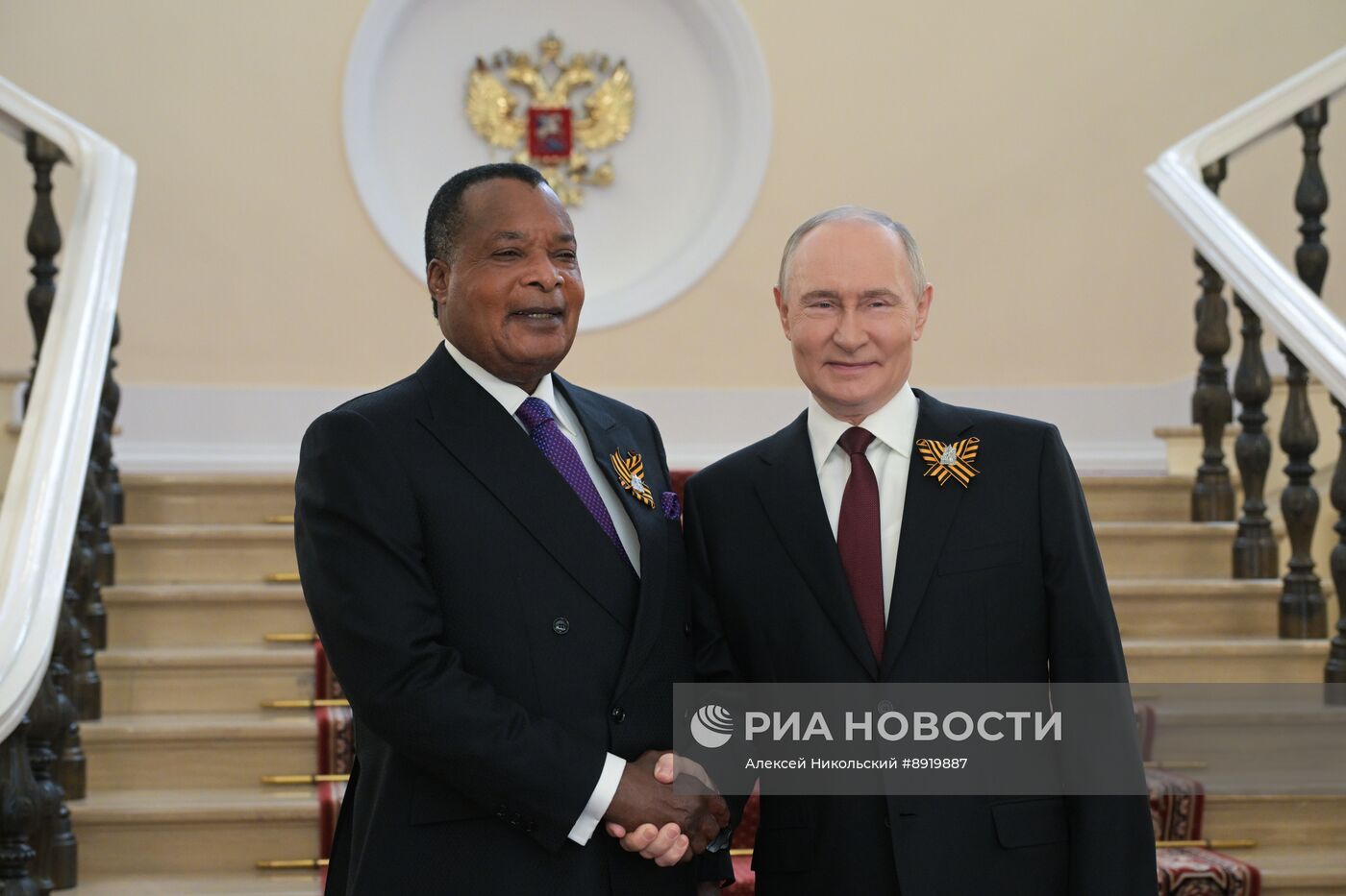 Встреча президента РФ В. Путина и иностранных лидеров