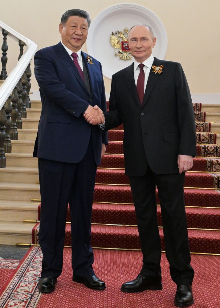 Встреча президента РФ В. Путина и иностранных лидеров