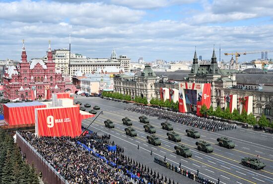 Военная техника на Красной площади в Москве на военном параде, посвященном 80-летию Победы в Великой Отечественной войне. Место: Россия, Москва. Автор: Максим Богодвид/РИА Новости. Москва. Военный парад, посвященный 80-летию Победы в Великой Отечественной войне