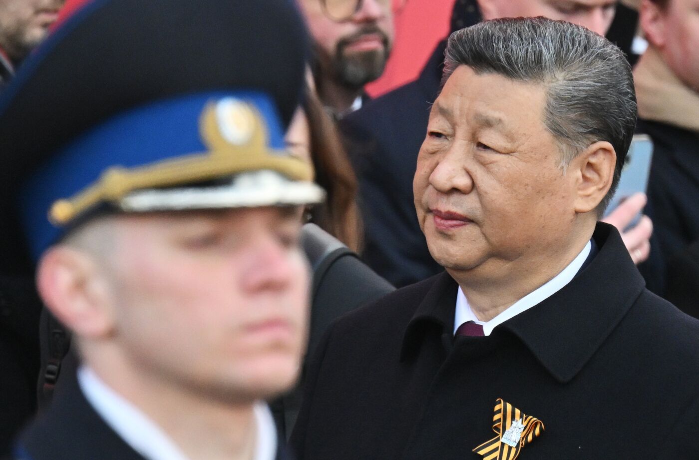 Президент РФ В. Путин и иностранные лидеры на военном параде в честь 80-летия Победы 