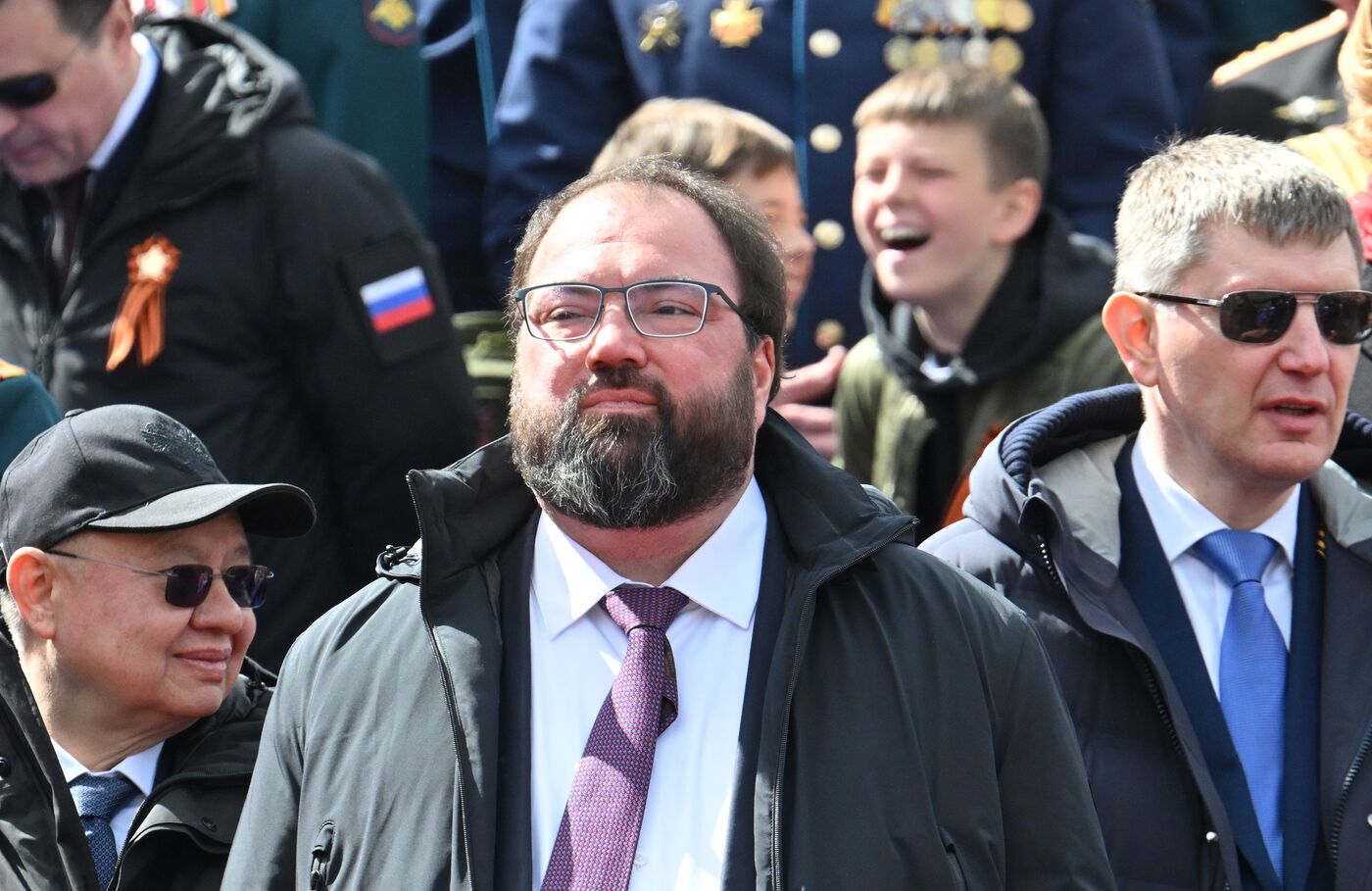 Официальные лица на военном параде в честь 80-летия Победы 