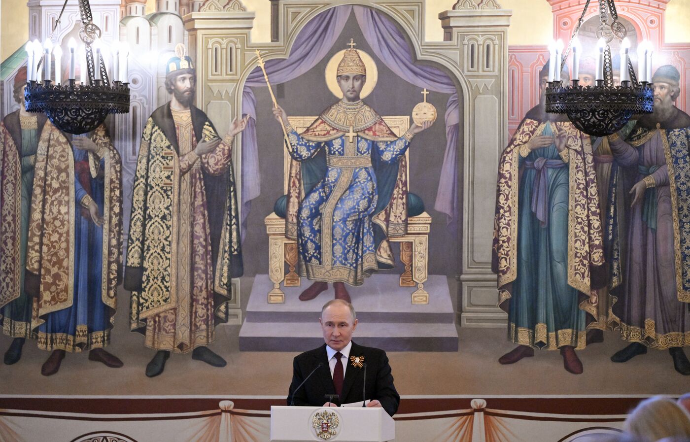 Прием от имени президента России в честь глав государств, приглашенных на празднование 80-й годовщины Победы