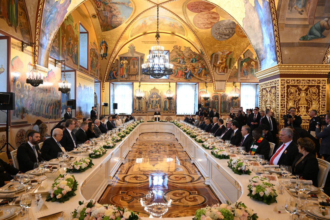 Прием от имени президента России в честь глав государств, приглашенных на празднование 80-й годовщины Победы