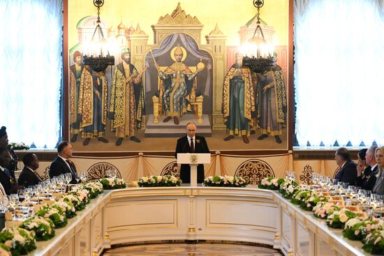 Прием от имени президента России в честь глав государств, приглашенных на празднование 80-й годовщины Победы