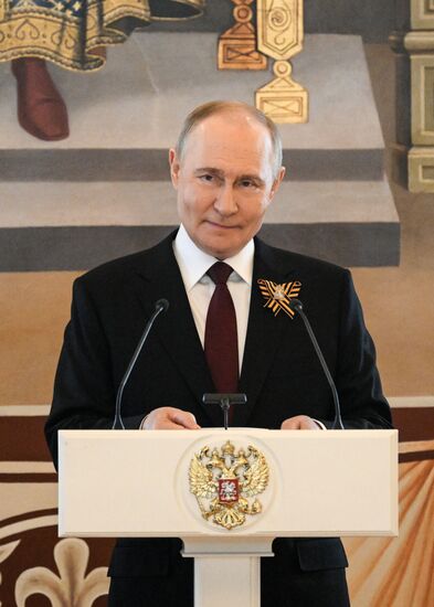 Прием от имени президента России в честь глав государств, приглашенных на празднование 80-й годовщины Победы