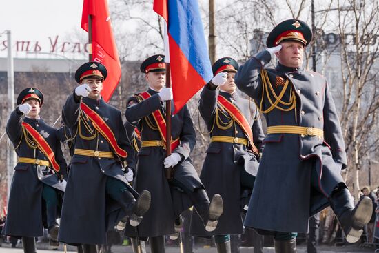 Город-герой Мурманск. Военный парад, посвященный 80-летию Победы