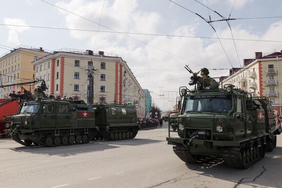 Город-герой Мурманск. Военный парад, посвященный 80-летию Победы