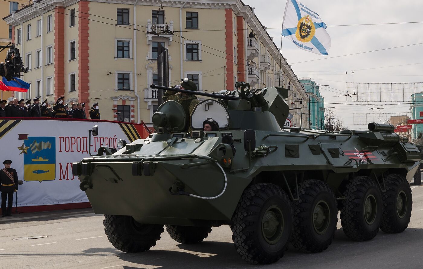 Город-герой Мурманск. Военный парад, посвященный 80-летию Победы