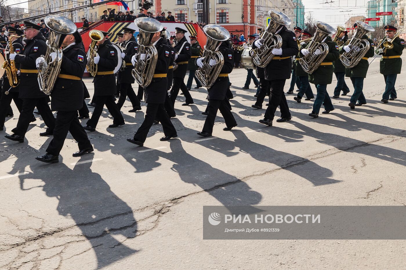 Город-герой Мурманск. Военный парад, посвященный 80-летию Победы