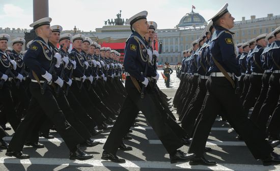 Город-герой Ленинград. Военный парад, посвященный 80-летию Победы
