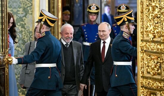 Встреча президента РФ В. Путина и президента Бразилии Луиса Инасиу Лулы да Силвы